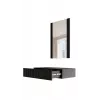 Tualettlaud peegliga cama meble PAFOS 80×41,6×100 cm, MDF raam, 1 sahtel, mattmust