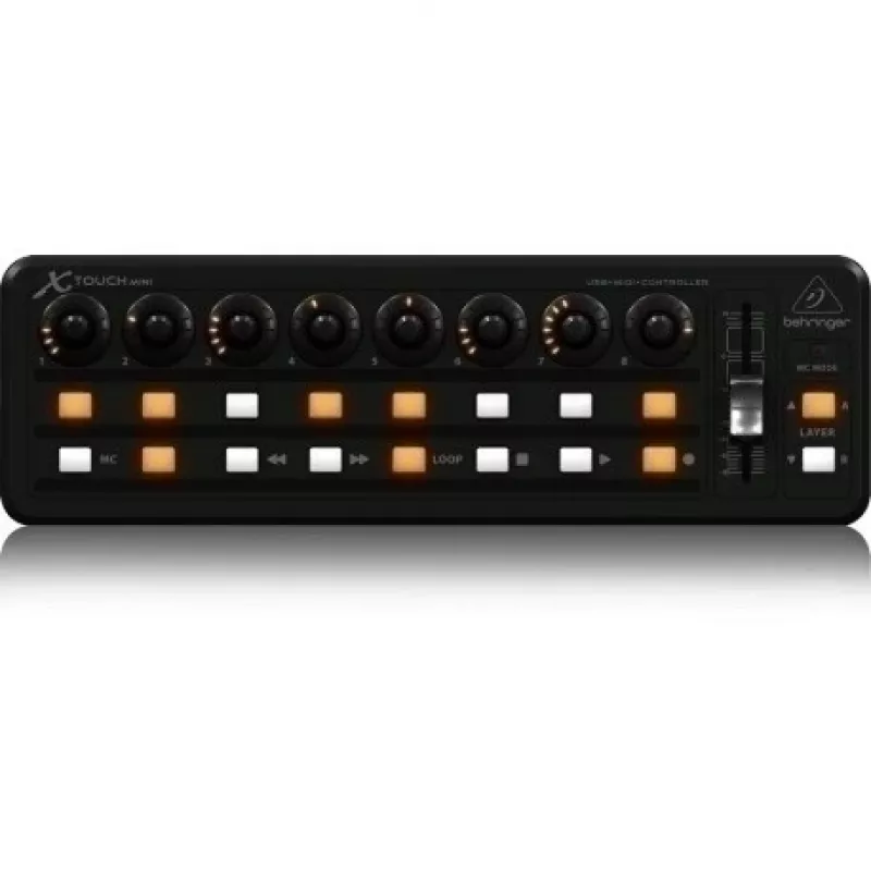 MIDI klaviatuur USB Behringer X-TOUCH MINI juhtimistüüp Nupud Pöördnupud Liugurid
