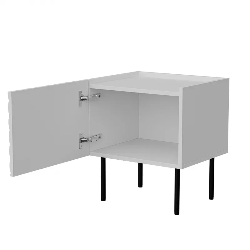 Öökapp Cama LUCCA voodiäärne kapp 2 tk 47x40x52 cm valge MDF/puitlaastplaat