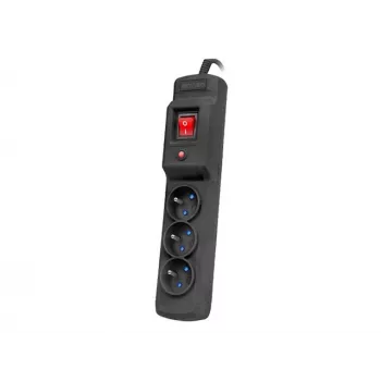 Liigpingekaitse ARMAC M3 Multi 2,5 m must — pistikupesadega liigpingekaitse, 2,5 m kaabel