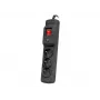 Liigpingekaitse ARMAC M3 Multi 2,5 m must — pistikupesadega liigpingekaitse, 2,5 m kaabel