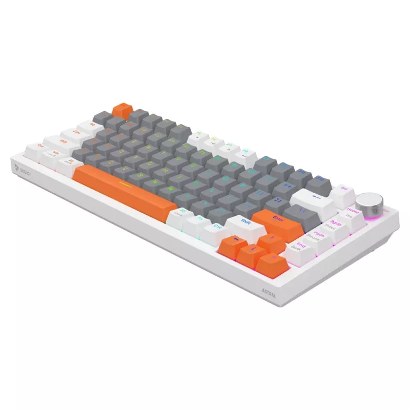 Savio ASTRAL WHITE JADE 3 VÄRVI klaviatuur Gaming USB QWERTY US International