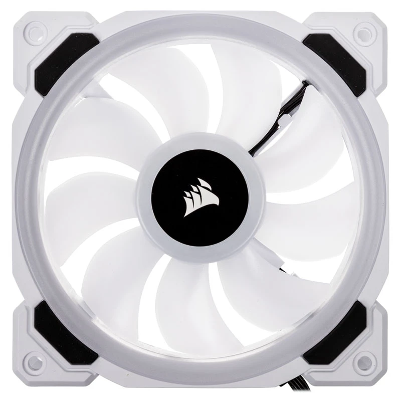 CORSAIR LL120 RGB 120 mm valge PWM-korpuse ventilaatori 3-pakk
