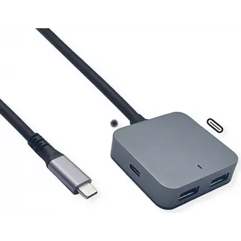 VALUE USB-jaotur 12.99.1126 — USB 3.2 Gen 2 (USB-C host) 4 porti (2×A + 2×C) 10000 Mbit/s, must