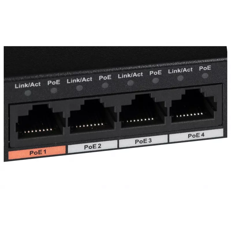 Dahua Technology PFS3006-4ET-60 haldamata L2 kiire Ethernet (10/100) Power over Ethernet (PoE) Must