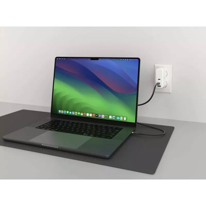 HYPER HyperJuice 240W Silikoonist USB-C–USB-C kaabel (6 jalga/2 m) – must