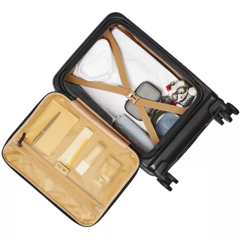 Salongikohver Rivacase 8180 Clark ECO – käsipagas, kõva kestaga, must