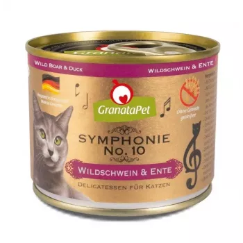 Märg kassitoit Fox4Pets Symphonie No.10 Metssiga ja part 200 g, täisväärtuslik täiskasvanud kassi toit, 78% niiskusesisaldus