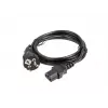 Toitekaabel LANBERG CEE 7/7 – C13 (C320) 1,8 m, sirge, must