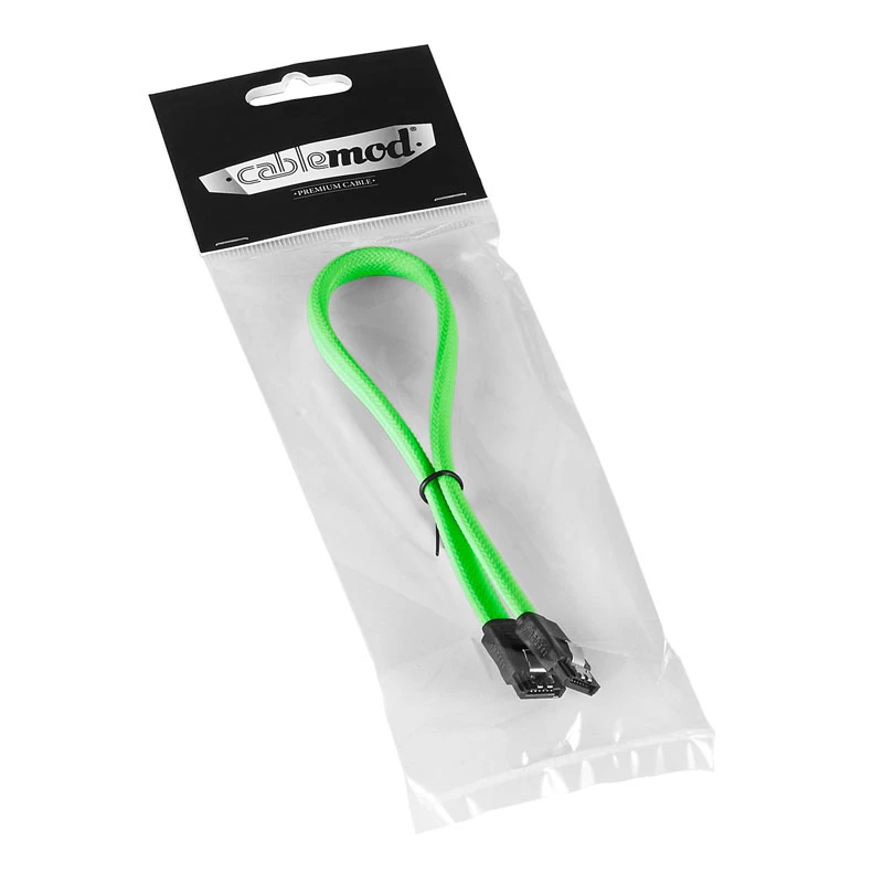 CableMod ModMesh - SATA-kaabel - Serial ATA 150/300/600 - SATA (W) to SATA (W) - 60cm - Heleroheline (CM-CAB-SATA-N60KLG-R)