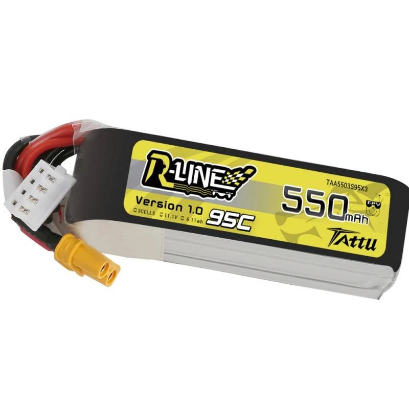 Aku Tattu R-Line 550mAh 11.1V 95C 3S1P XT30