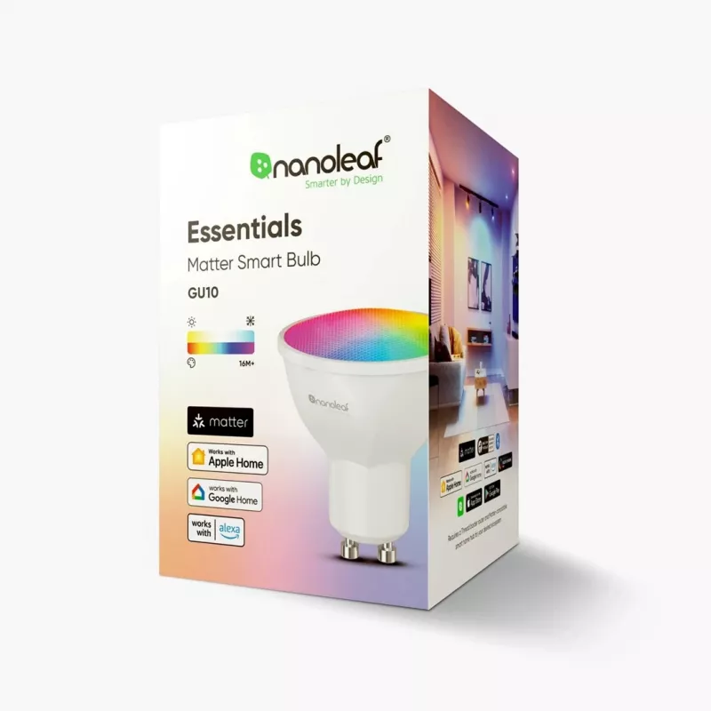 Nutikas pirn Nanoleaf Essentials NF080B02-1GU10 Wi-Fi 5 W Valge
