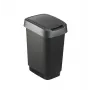 rotho Twist 25 L ristkülikukujuline polüpropüleenist säilituskonteiner — 25 L, 476×333×252 mm, must