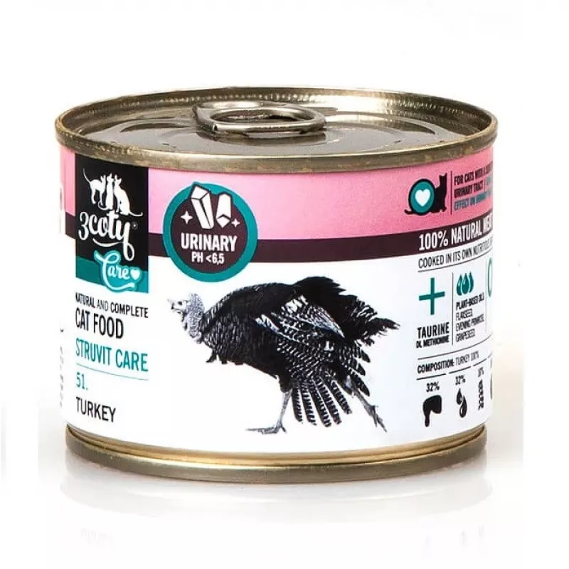 3COTY 51. Kalkuni Struvite Care - märg kassitoit - 180 g