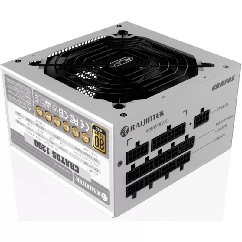 CRATOS 1000 Valge, PC-toiteplokk valge, kaablihaldus, 1000 W
