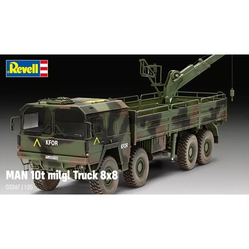 Plastikmudelikomplekt REVELL Man 10T Milgl 8x8 veoauto mõõtkavas 1/35