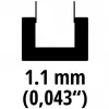Vahetatav ketisaeraud 4501753, akukettsaagile GE-LC 18/25-1 Li (25cm, 1,1mm)