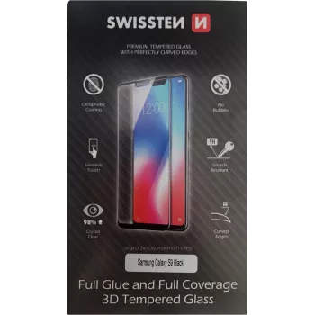 Ekraanikaitse SWISSTEN 3D Full Glue Glass Samsung Galaxy S9-le, must