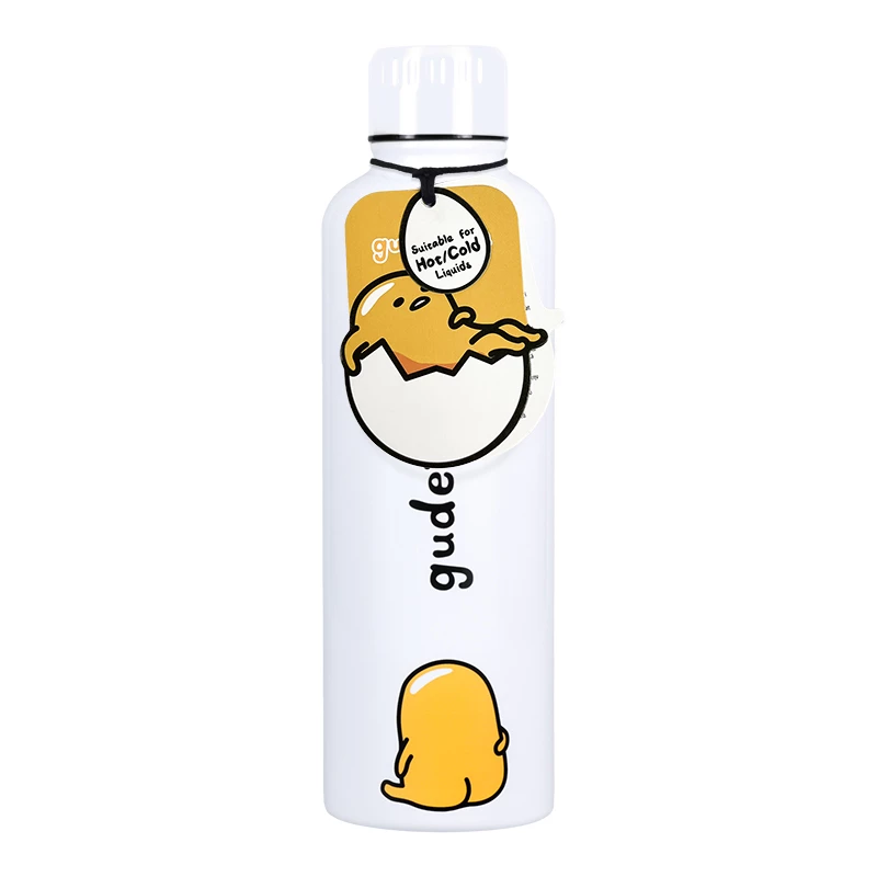 Metallist veepudel Paladone Gudetama — isoleeritud roostevabast terasest pudel tegelaskujundusega