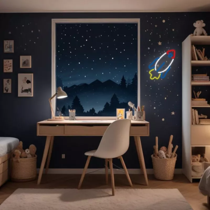 LED-neoonvalgusti MANTA SNL91MT stiil RAKETA – dekoratiivne LED-neoonpaneel, mudel SNL91MT