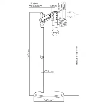 Maclean MC970B Ekraan Must