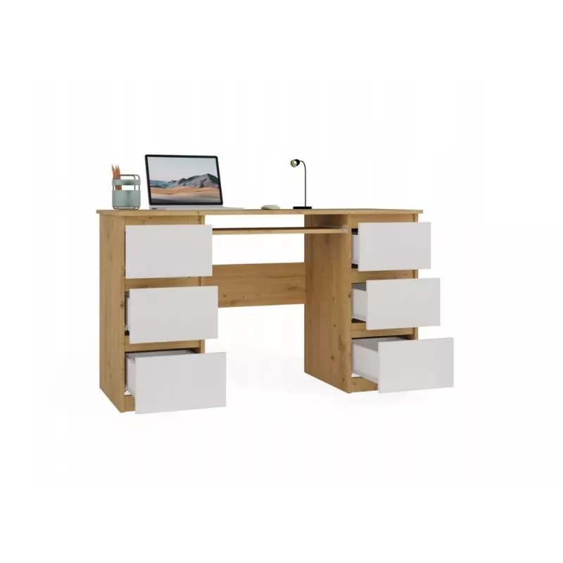 KUBA Kirjutuslaud artisan tamm/valge komplekt