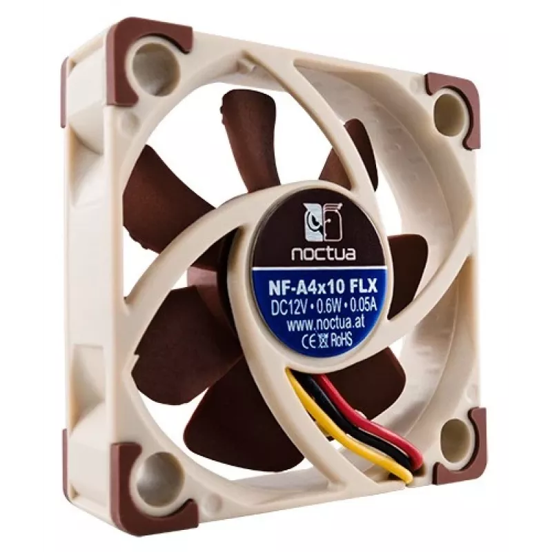 Noctua ventilaator NF-A4x10 5V — 40×40×10 mm, 3-pin, 4500 p/min, 8,2 m³/h, 5 V