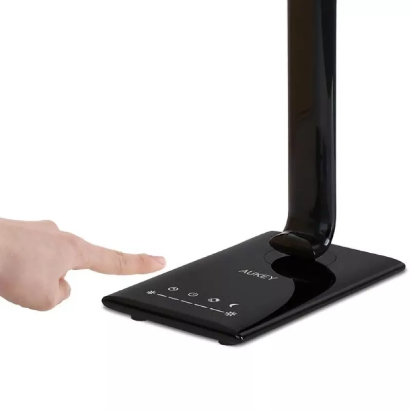 LED laualamp Aukey LT-T10 12W 3000–6500K — reguleeritava värvitemperatuuriga, must