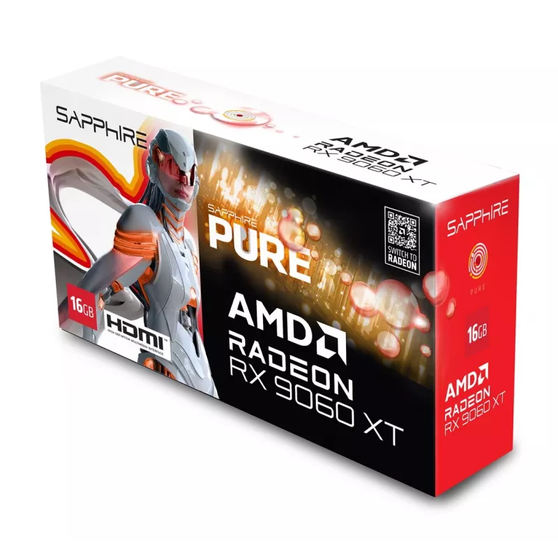 SAPPHIRE PURE Radeon RX 9060 XT Gaming OC 16GB graafikakaart
