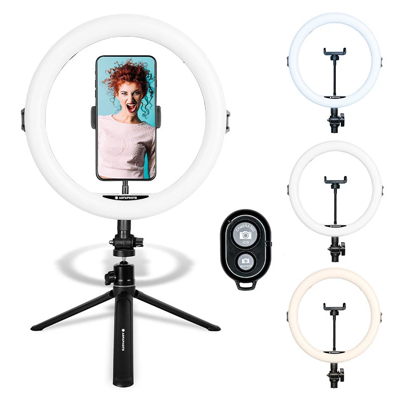 Agfa Arl11 Ring Light 120 Led Ring Vlog + Alus + Pult