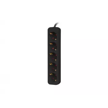 Pikendusjuhe Lanberg PS0-05F-0300-BK 3m 5 vahelduvvoolupistikupesa Siseruumides Must