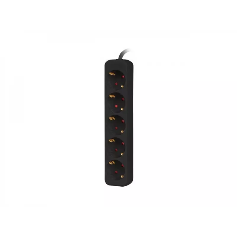 Pikendusjuhe Lanberg PS0-05F-0300-BK 3m 5 vahelduvvoolupistikupesa Siseruumides Must