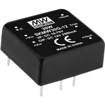 Toiteadapter/muundur Mean Well SKMW30F-03 — 30 W väljund, RoHS sertifitseeritud, 18 g
