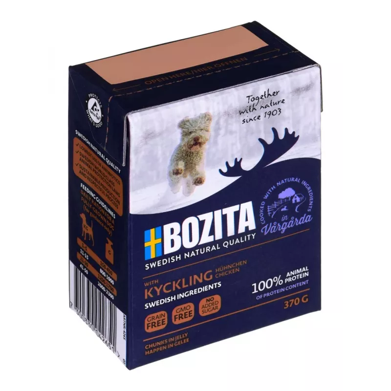 Märg koeratoit BOZITA KANAGA — Tarrendis tükid, 370 g, täiskasvanud koertele, gluteeni- ja sojavaba