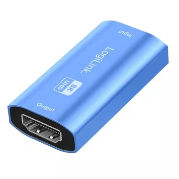 HDMI repiiter, 20m, 8K 60Hz, HDCP 2.3 alu, sinine