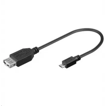 Microconnect USBABMICRO2 USB-kaabel USB 2.0 0,2 m USB A Micro-USB B Must