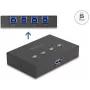 DeLOCK USB-lüliti 4 arvutit 1 seadmele 5 Gbps must