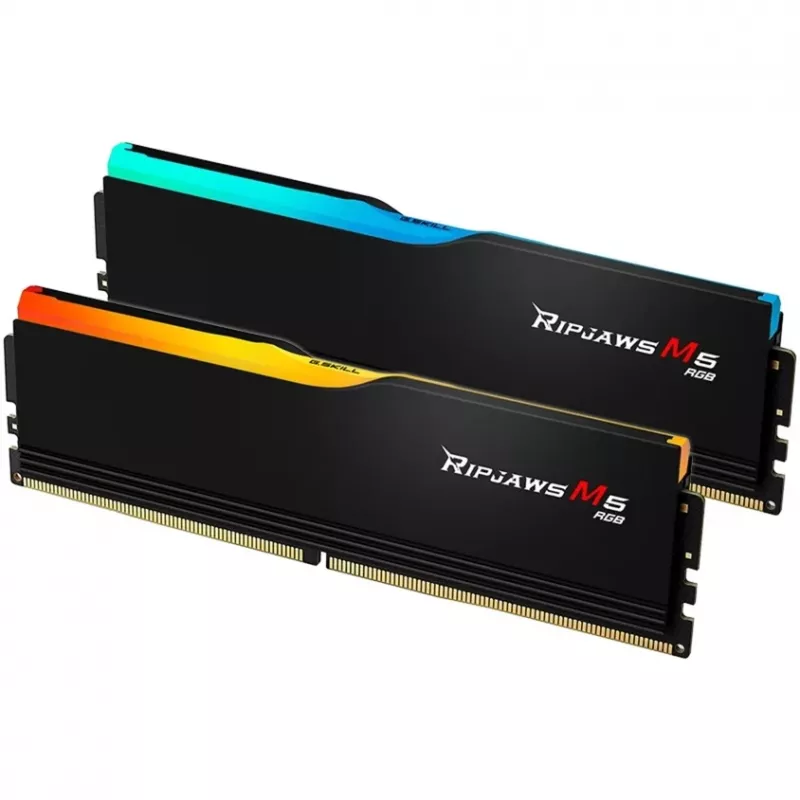 DIMM 48 GB DDR5-6000 (2x 24 GB) Dual-Kit, mälu must, F5-6000J3036F24GX2-RM5RK, Ripjaws M5 RGB, INTEL XMP