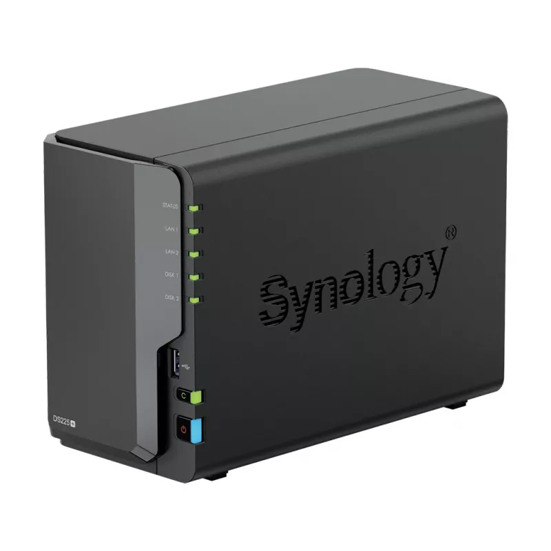 Synology DS225+ 2-kohaline NAS töölaud Intel® Celeron® J4125 2 GB DDR4 Synology DSM Must - ainult Synology HDD