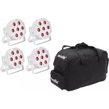 LED-prožektor EUROLITE SLS-7 HCL 4x valge pehme kotiga