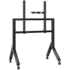 Mobiilne telerialus ONKRON TS2081-B 70–110-tollistele teleritele, must, ratastel terasest põrandakinnitus, 125 kg kandevõime, VESA 200x200–1000x800