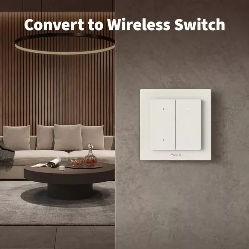 AQARA Light Switch H2 EU (4 nuppu, 2 kanalit) (WS-K08D) - Zigbee ja Thread seinallüliti 2 releega