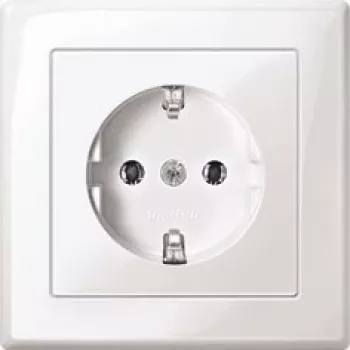 Pistikupesa CEE 7/3 Merten MEG2301-1519 Valge
