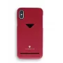 Kaardipesaga tagakest VixFox Samsung S9 jaoks — rubiinpunane kaitsev tagakaas kaardipesaga