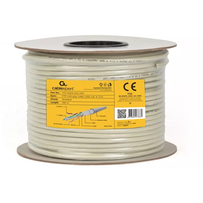 Gembird CAT6 FTP 100m võrgukaabel hall F/UTP (FTP)
