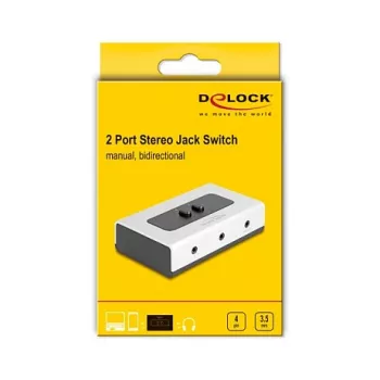Audio Switch DeLOCK 88061 Must Hall 3,5 mm Sisend Väljund