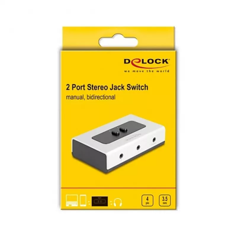 Audio Switch DeLOCK 88061 Must Hall 3,5 mm Sisend Väljund