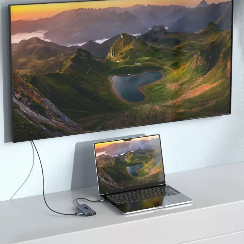 USB-C 11-in-1 adapter Hawk HW-HUB1101 — mitme pordiga jaotur 11 pordiga