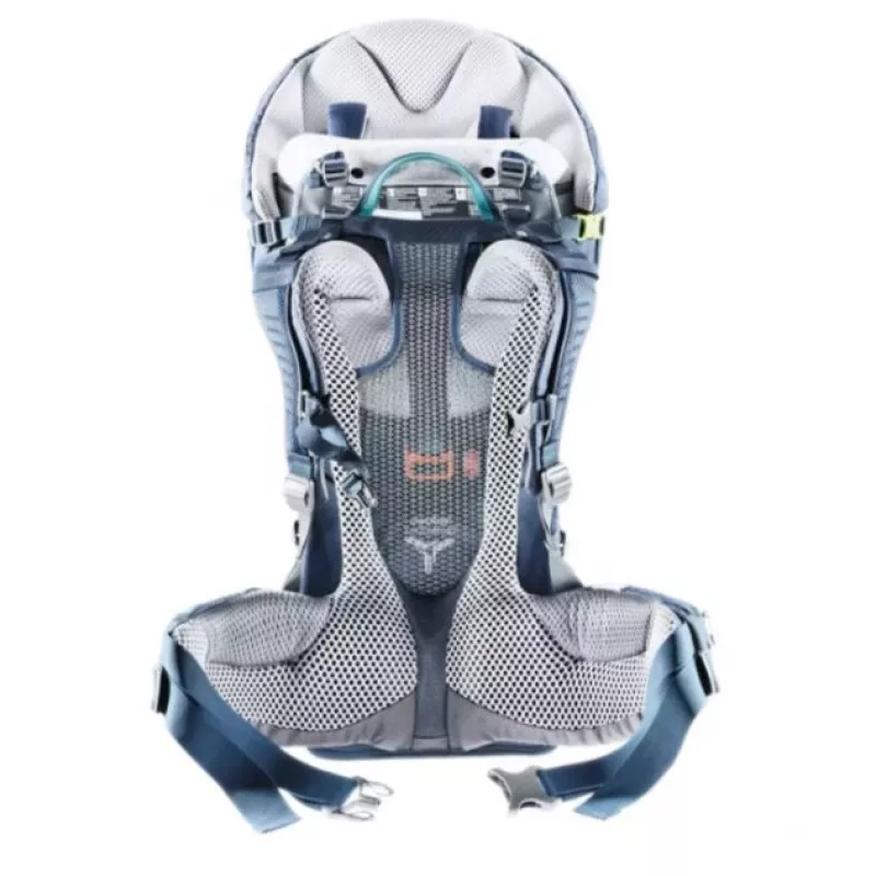 Beebikandur-seljakott Deuter Kid Comfort Pro, sinine, polüamiid, max 22 kg, päikesevari, küljetasku