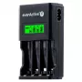 Akulaadija everActive NC450B — 4-elemendiline AAA-laadija, 110/230 V vahelduvvool, must